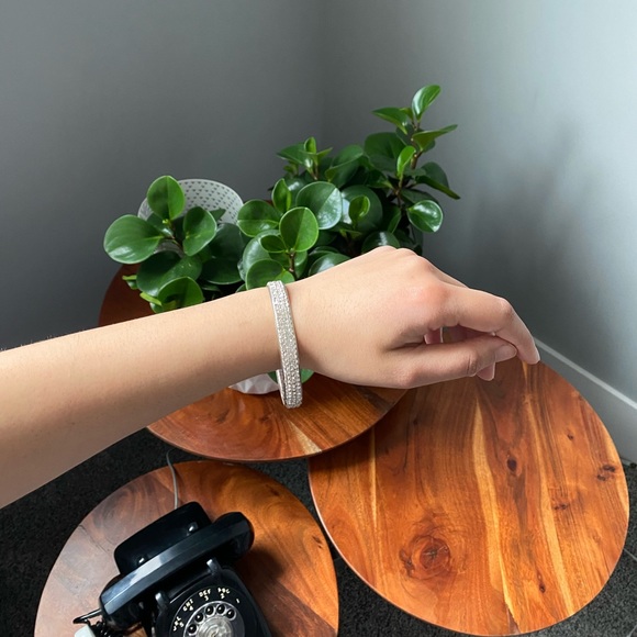 BOGO Silver Rhinestone Bangle - Picture 2 of 5